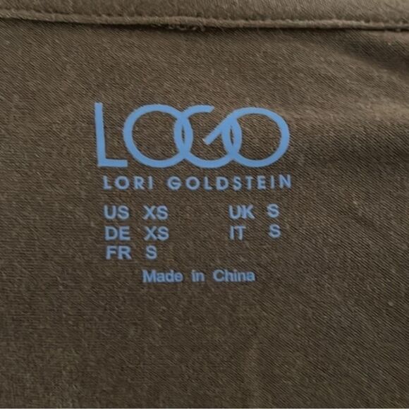 Logo by Lori Goldstein Vest Womens XS Brown Chiffon Floral Bottom Boho Hippie - Picture 6 of 8